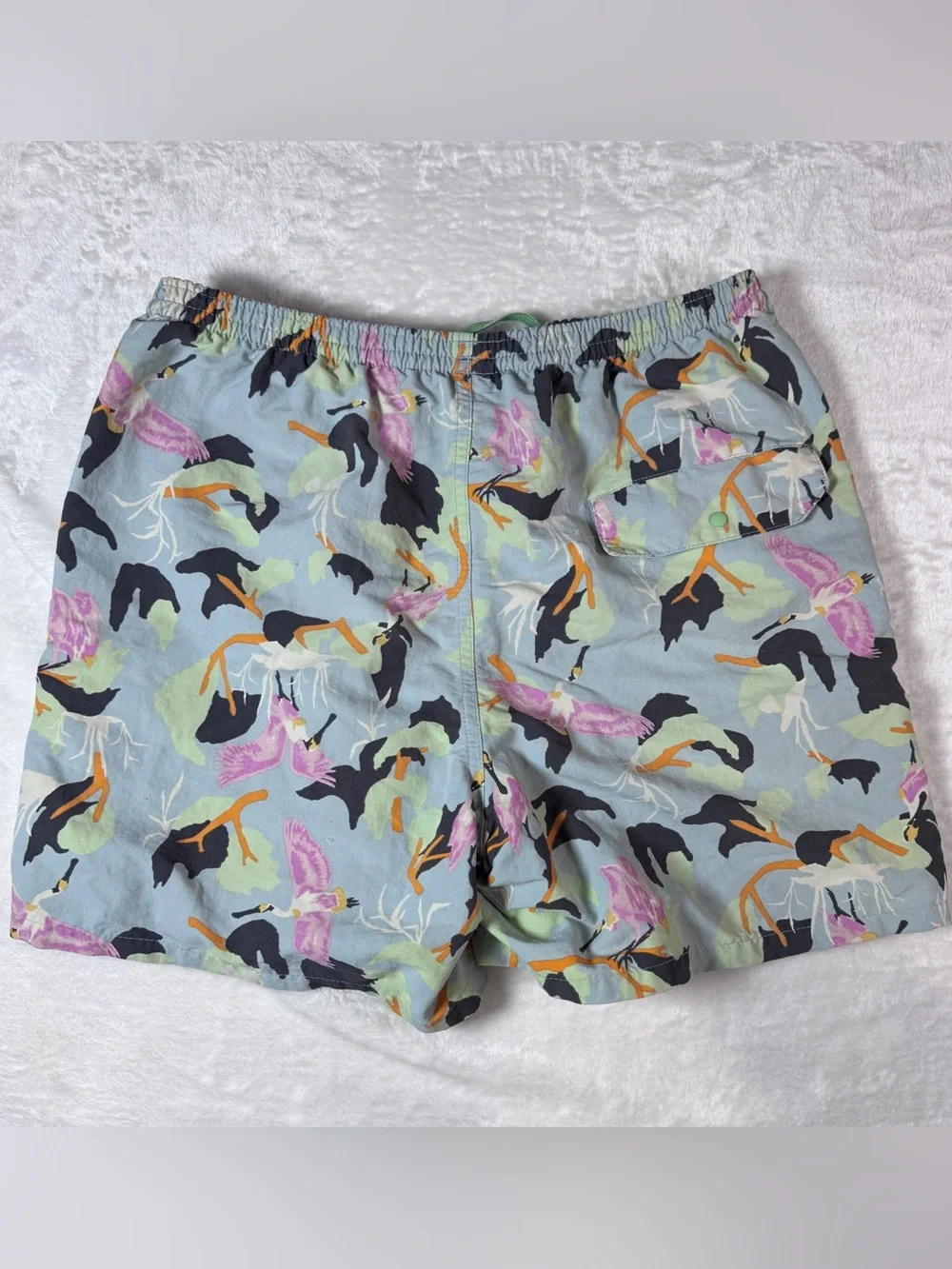Patagonia Baggies XS Bird Heron Print Outdoor Shorts